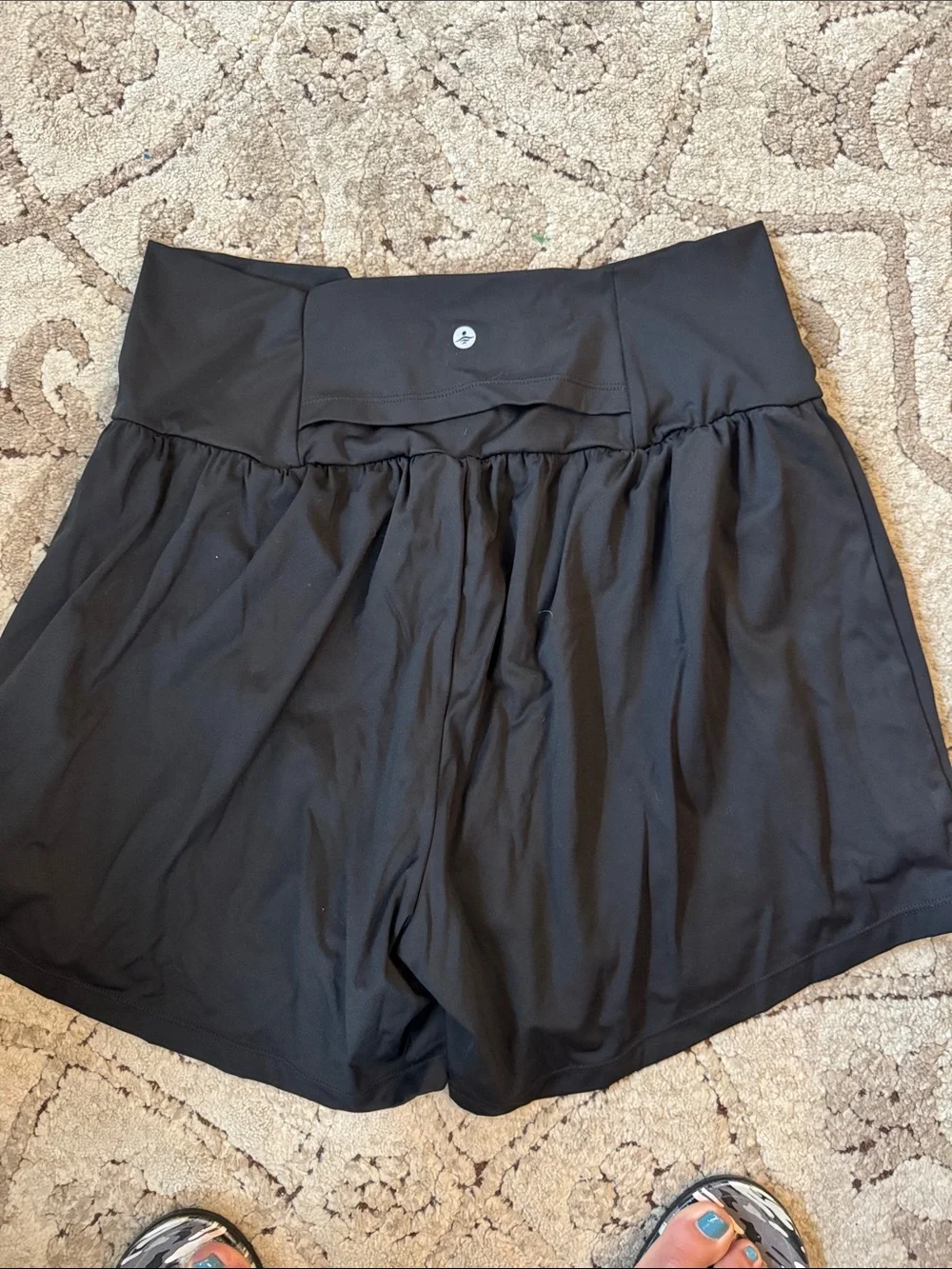 HALARA High-Waist Flowy Athletic Shorts in Black